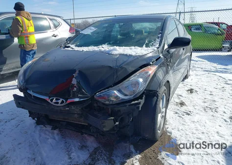 2013 Hyundai Elantra Gls из США, поврежденный, VIN KMHDH4AEXDU533348
